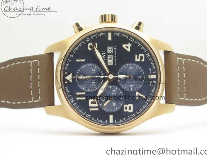 MIROTIME 0210 Sleek Pilot Chrono 377721 “Le Petit Prince” RG ZF 1:1 Best Edition on Brown Leather Strap A 7182